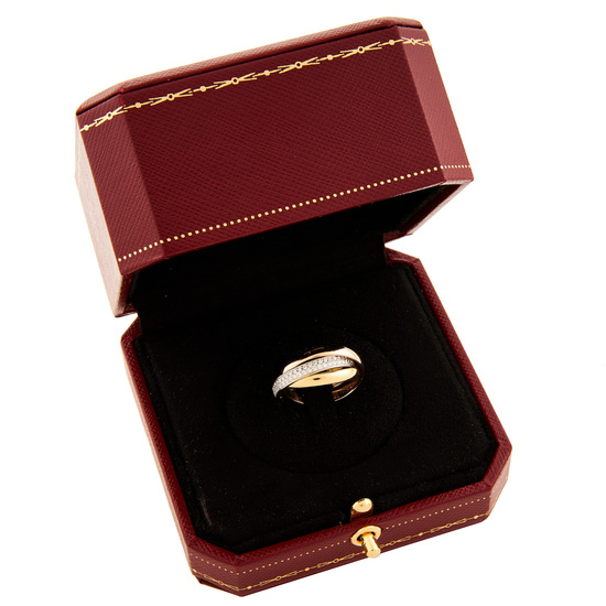 Кольцо из комбинированного золота 750 пробы c 98 бриллиантами и 98 бриллиантами, Л28082633 за 370000