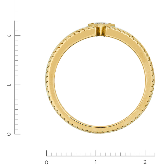 Кольцо из золота 750 пробы c 1 бриллиантом и эмалями, Л28089554 за 95000