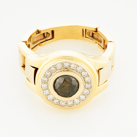 Кольцо из комбинированного золота 750 пробы c 20 бриллиантами, Л67009664 за 118930