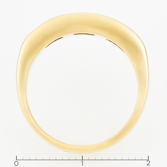 Кольцо из желтого золота 750 пробы c 9 бриллиантами, Л23152151 за 52300