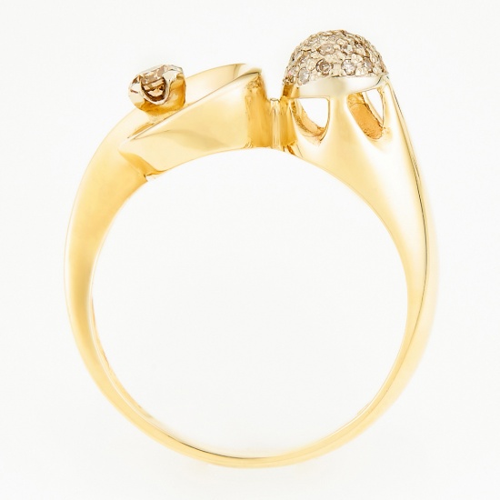Кольцо из комбинированного золота 585 пробы c 34 бриллиантами, Л46070468 за 32000
