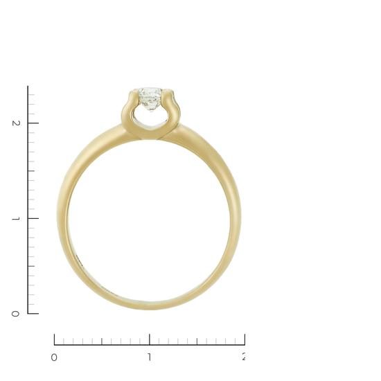 Кольцо из желтого золота 585 пробы c 1 бриллиантом, Л64019730 за 21825