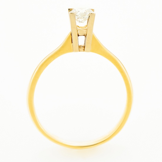 Кольцо из комбинированного золота 750 пробы c 1 бриллиантом, Л31050475 за 46740